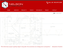 Tablet Screenshot of nelson-contracting.com